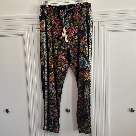 Johnny Was Silk Blend Joggers Genora Paneled‎ Joggers XL - Picture 2 of 9